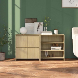 2-częściowa szafka boczna, dąb sonoma, materiał drewnopochodny