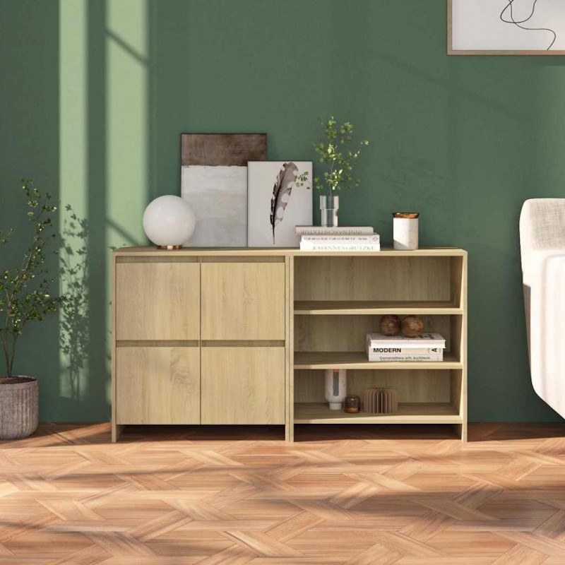 2-częściowa szafka boczna, dąb sonoma, materiał drewnopochodny