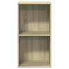 2-poziomowy regał na książki, dąb sonoma, 40x30x76,5 cm