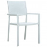 5-częściowy zestaw mebli ogrodowych, biały