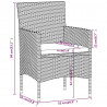7-częściowy zestaw mebli ogrodowych z poduszkami, beżowo-czarny