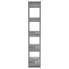 Regał na książki/przegroda, szary dąb sonoma, 80x30x160 cm