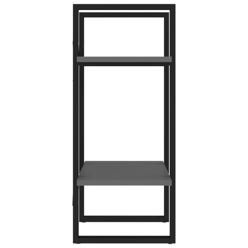 2-poziomowy regał na książki, szary, 40x30x70 cm