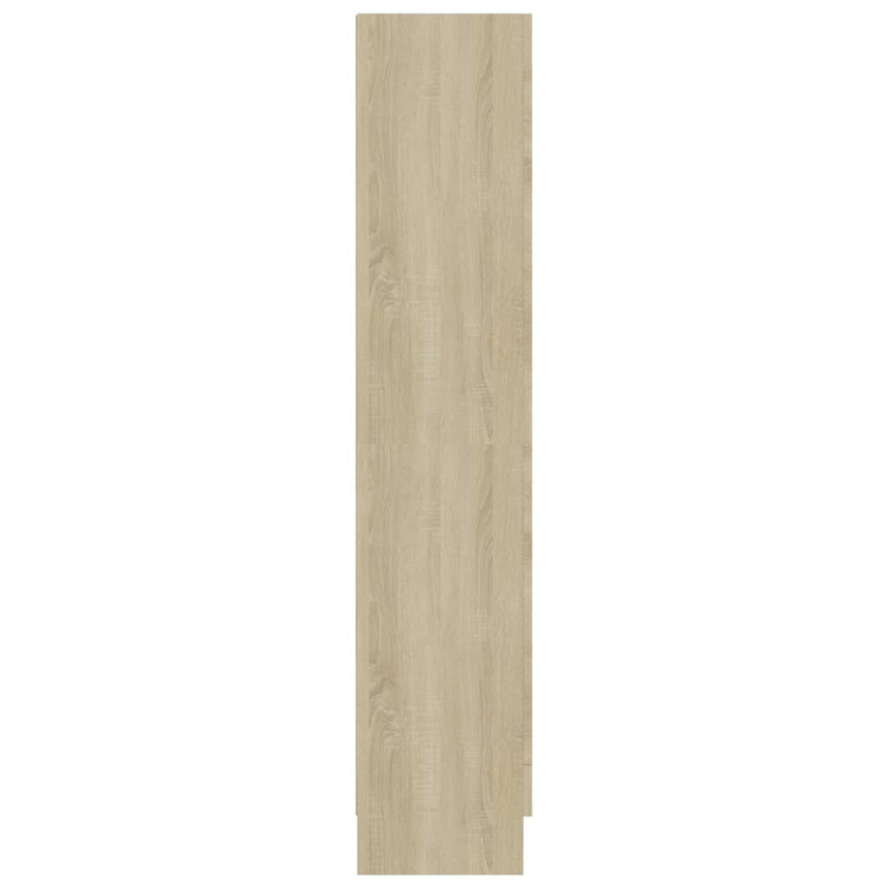 Witryna, dąb sonoma, 82,5x30,5x150 cm, materiał drewnopochodny