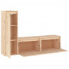 Szafki pod TV, 3 szt., lite drewno sosnowe
