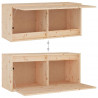 Szafki pod TV, 3 szt., lite drewno sosnowe