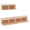Szafki pod TV, 3 szt., lite drewno sosnowe