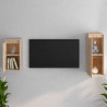Szafki pod TV, 2 szt., lite drewno sosnowe