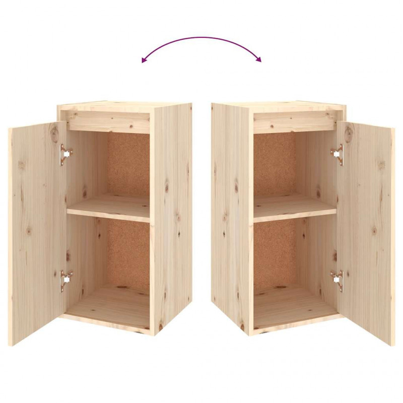 Szafki pod TV, 2 szt., lite drewno sosnowe