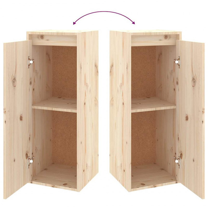 Szafki pod TV, 2 szt., lite drewno sosnowe