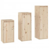 Szafki pod TV, 3 szt., lite drewno sosnowe