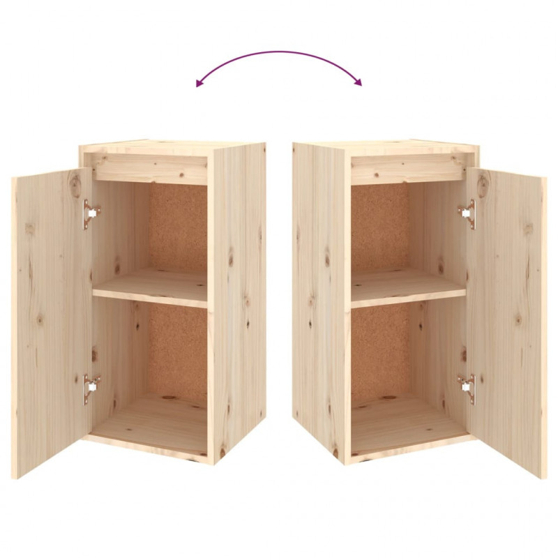 Szafki pod TV, 3 szt., lite drewno sosnowe