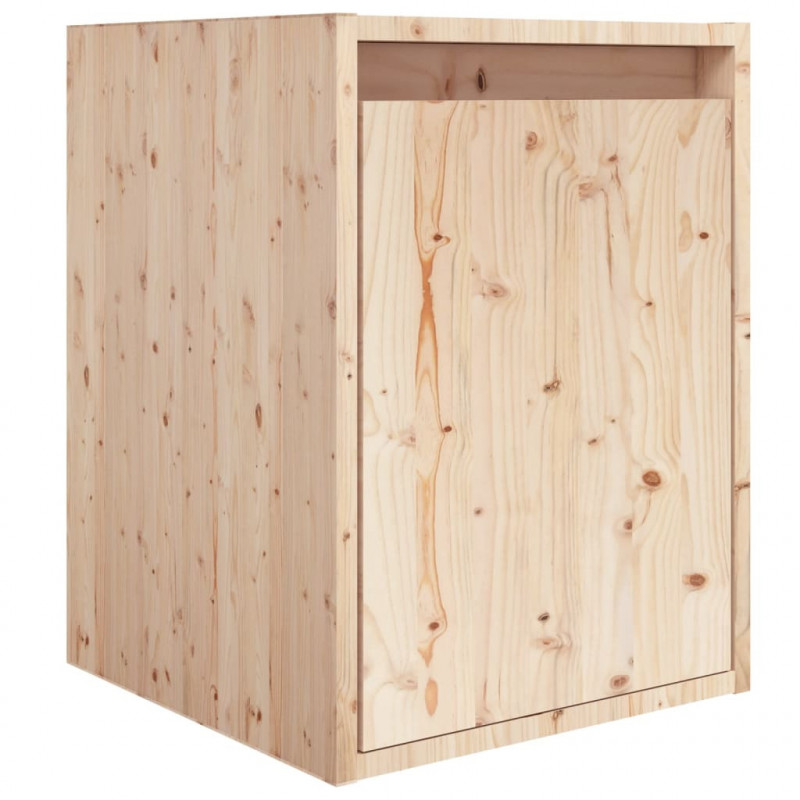 Szafki pod TV, 3 szt., lite drewno sosnowe