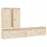 Szafki pod TV, 4 szt., lite drewno sosnowe