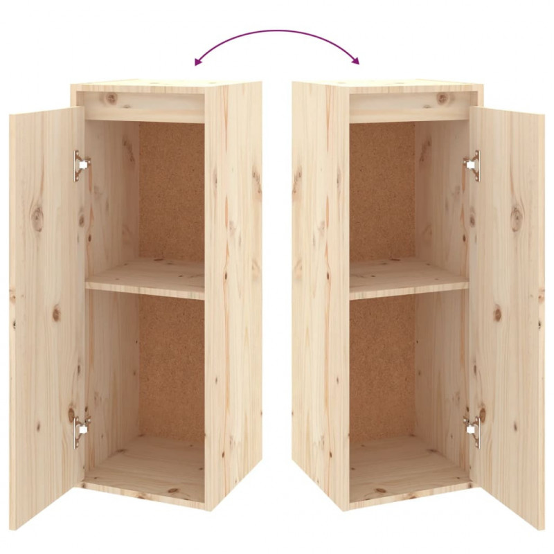 Szafki pod TV, 4 szt., lite drewno sosnowe