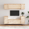 Szafki pod TV, 6 szt., lite drewno sosnowe