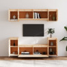 Szafki pod TV, 6 szt., lite drewno sosnowe