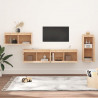 Szafki pod TV, 4 szt., lite drewno sosnowe