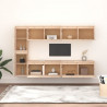 Szafki pod TV, 6 szt., lite drewno sosnowe