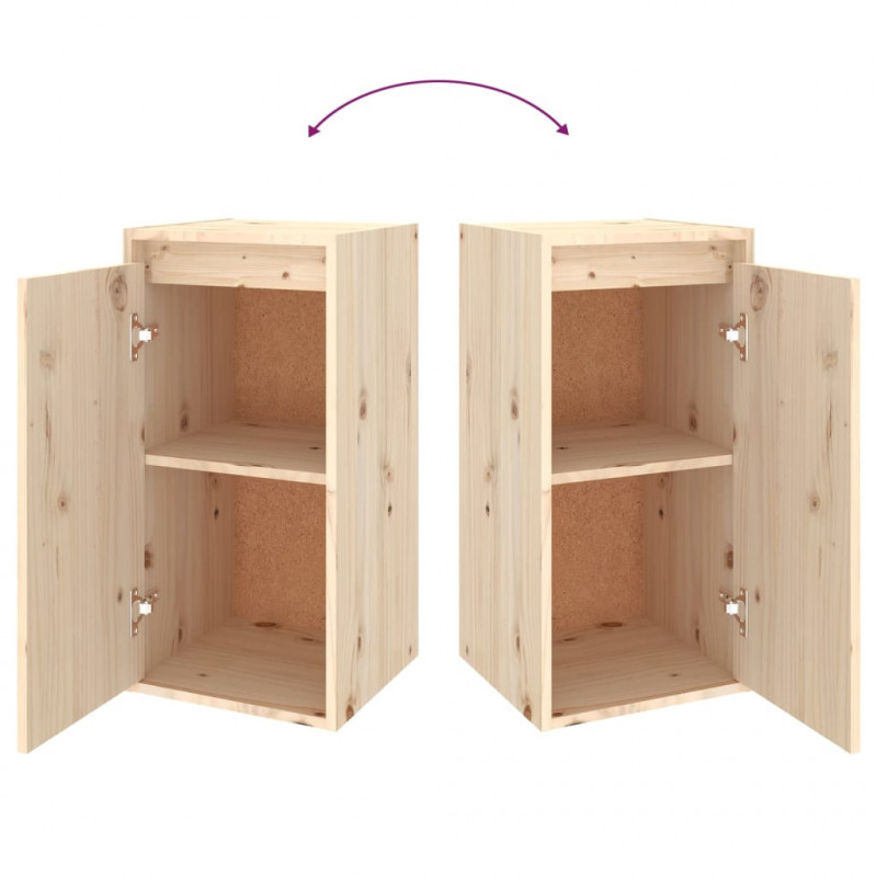 Szafki pod TV, 6 szt., lite drewno sosnowe