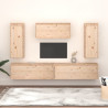 Szafki pod TV, 5 szt., lite drewno sosnowe
