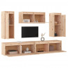 Szafki pod TV, 5 szt., lite drewno sosnowe