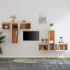 Szafki pod TV, 6 szt., lite drewno sosnowe