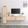Szafki pod TV, 4 szt., lite drewno sosnowe
