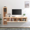 Szafki pod TV, 4 szt., lite drewno sosnowe