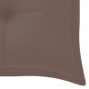 Ławka Batavia z taupe poduszką, 150 cm, lite drewno tekowe
