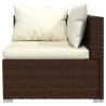 12-cz. zestaw wypoczynkowy do ogrodu, poduszki, rattan PE, brąz