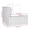9-cz. zestaw wypoczynkowy do ogrodu, poduszki, rattan PE, szary