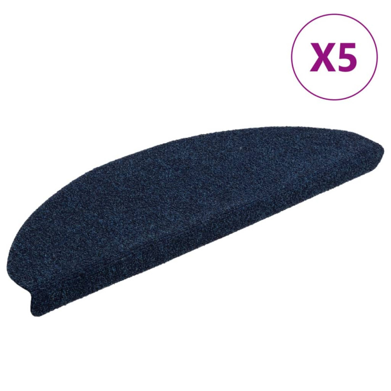 Samoprzylepne nakładki na schody, 5 szt., granat, 65x21x4 cm