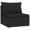 11-cz. zestaw mebli do ogrodu, poduszki, rattan PE, czarny