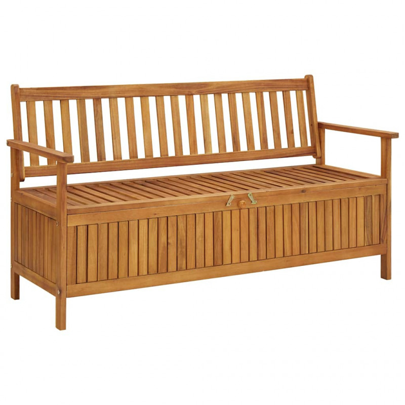 Ławka ogrodowa ze schowkiem, 148 cm, lite drewno akacjowe