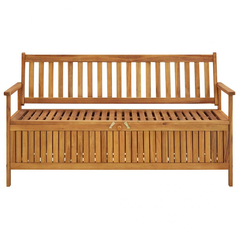 Ławka ogrodowa ze schowkiem, 148 cm, lite drewno akacjowe