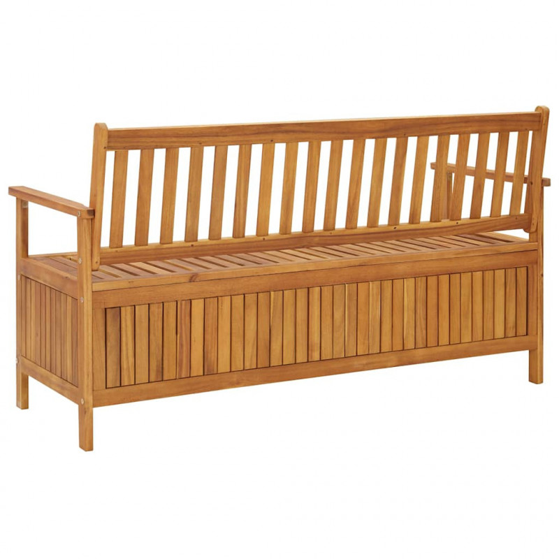 Ławka ogrodowa ze schowkiem, 148 cm, lite drewno akacjowe