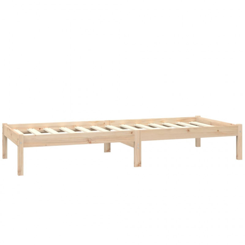 Rama łóżka, lite drewno sosnowe, 75x190 cm, pojedyncza