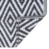 Dywan na zewnątrz, ARAKIL biało-czarny, 80x150 cm, PP