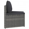 2-częściowa sofa ogrodowa z poduszkami, polirattan, szara