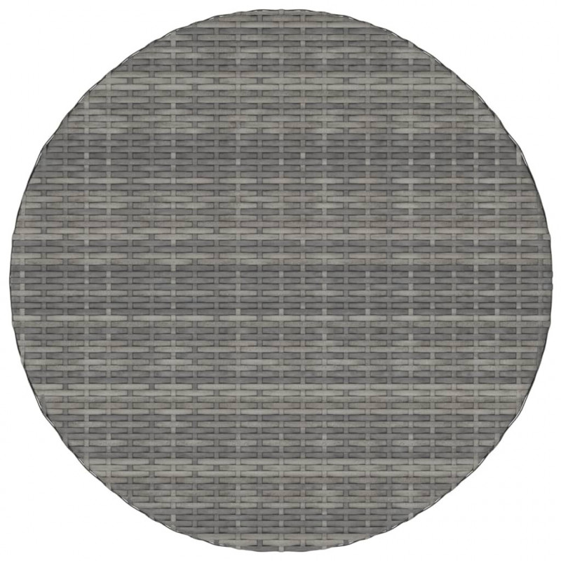 Stolik ogrodowy, szary, 70x70x73 cm, polirattan