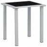 Leżaki ze stolikiem, 2 szt., aluminium, zielone
