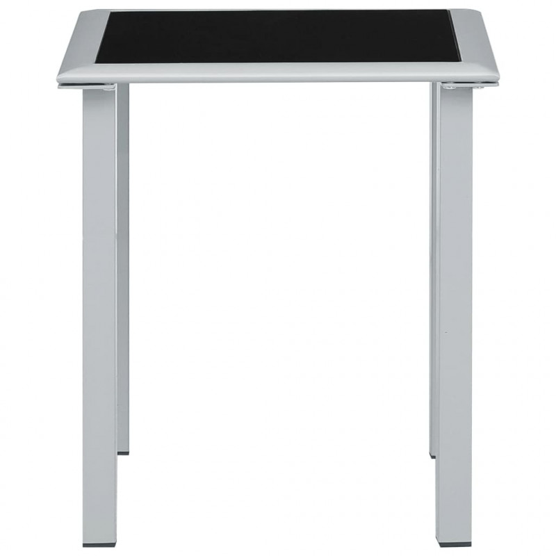 Leżaki ze stolikiem, 2 szt., aluminium, zielone