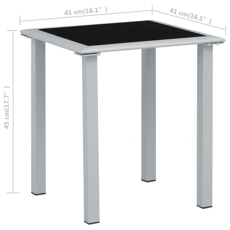 Leżaki ze stolikiem, 2 szt., aluminium, zielone