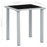 Leżaki ze stolikiem, 2 szt., aluminium, zielone