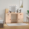 Toaletka z LED, lite drewno sosnowe