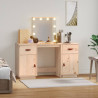 Toaletka z LED, lite drewno sosnowe