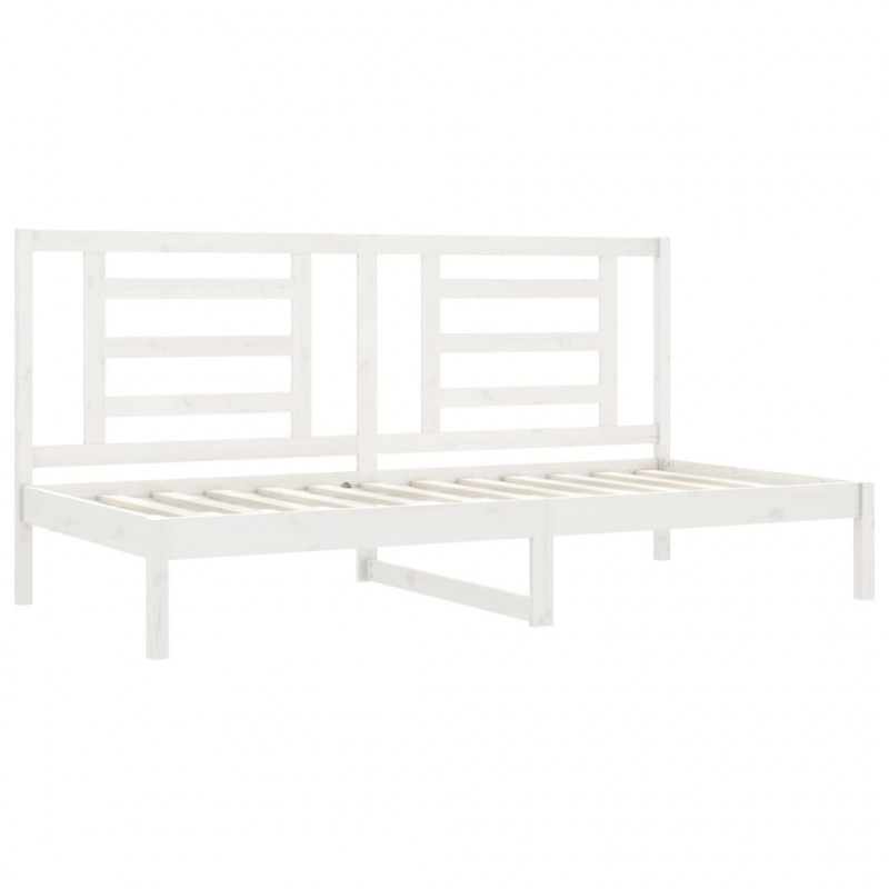 Łóżko dzienne bez materaca, białe, 80x200 cm, drewno sosnowe