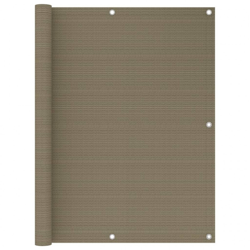 Parawan balkonowy, kolor taupe, 120x500 cm, HDPE