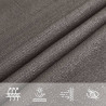 Żagiel przeciwsłoneczny, 160 g/m², antracytowy, 6x6 m, HDPE